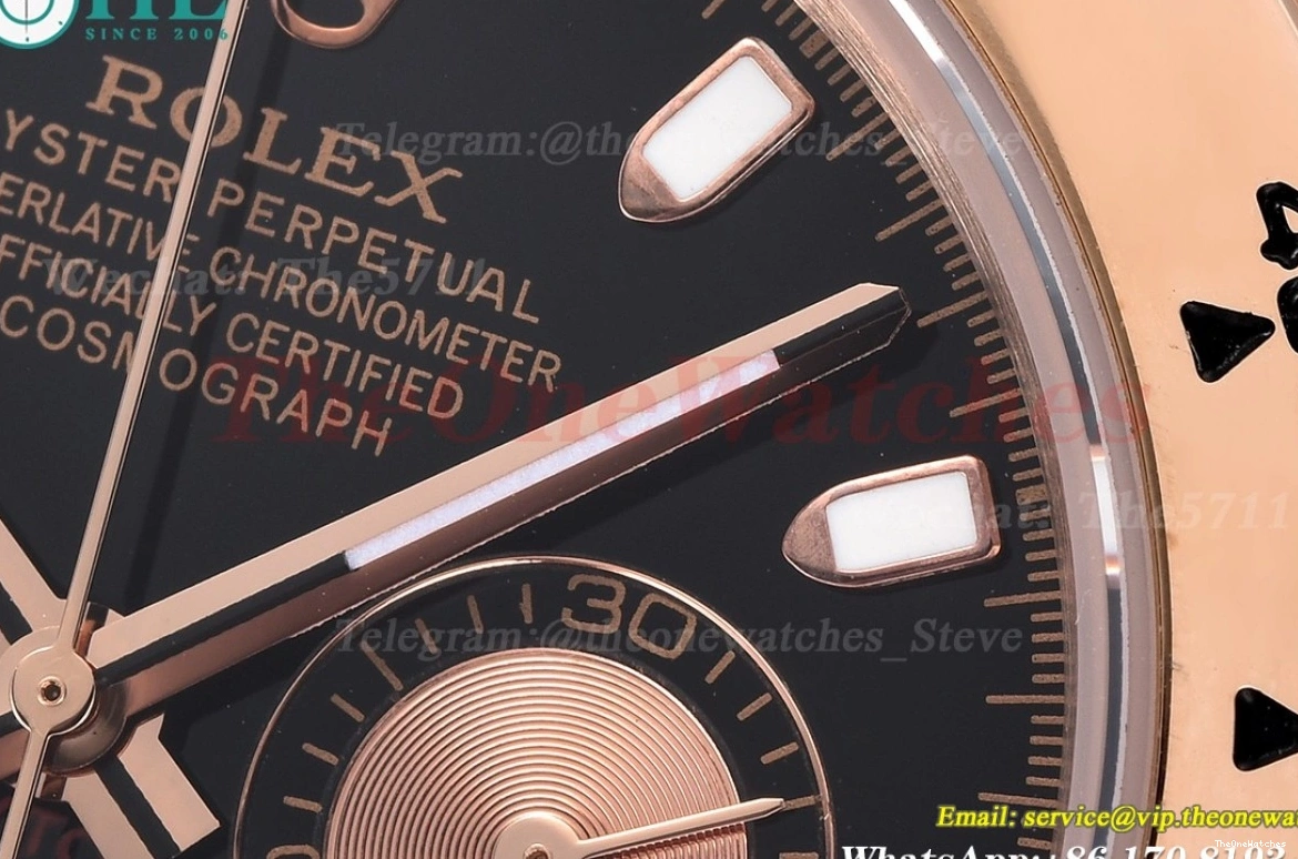 Black RG 40mm A3836 RG Gold Daytona GDF 0101